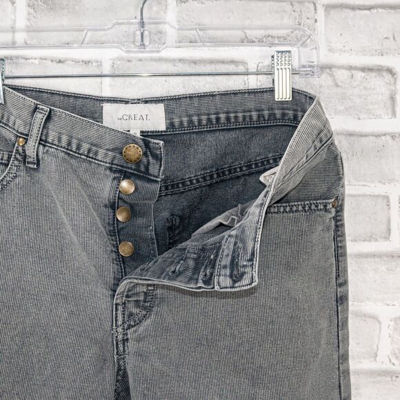 The GREAT. Clothing Women's The Wayne Jean cord in sunfade gray size 26 - Picture 7 of 8